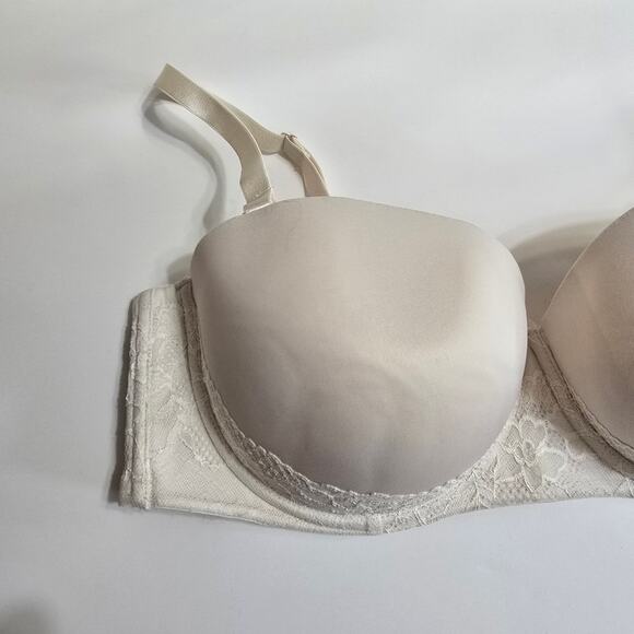 Torrid Push-Up Multi-Way Cream White Underwire Bra Size 40DD 40E - Picture 2 of 9